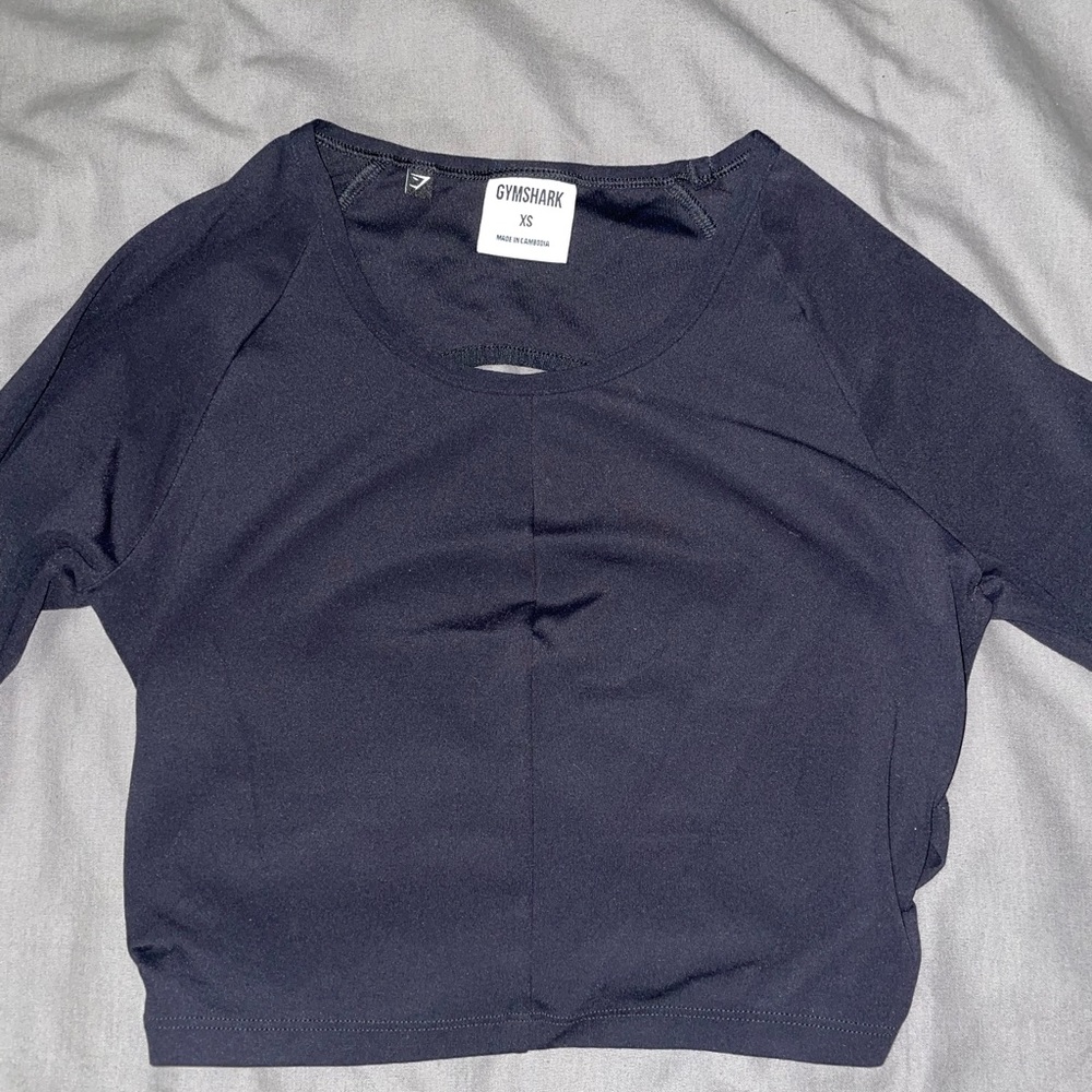 Limited Edition Whitney Simmons x Gymshark Long Sleeve Black Crop Top